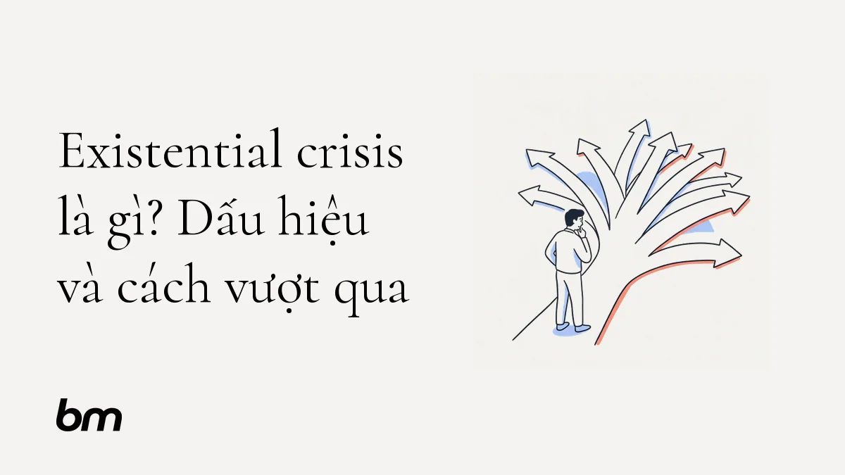 Minh họa cho Existential crisis là gì? Dấu hiệu và cách vượt qua: Một người đứng trước con đường tách thành nhiều ngả, dừng lại để cân nhắc hướng đi.