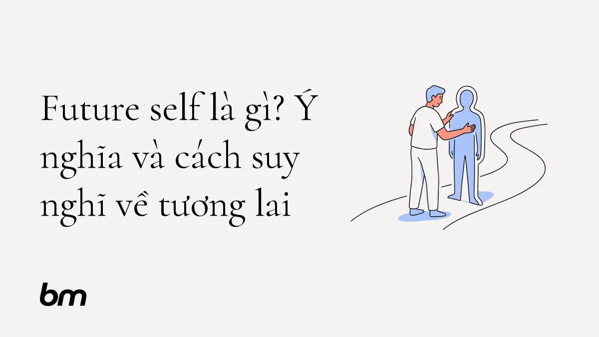 Minh họa cho Future self là gì? Ý nghĩa và cách suy nghĩ về tương lai: Một người đặt chiếc bóng hiện tại cạnh hình bóng tương lai trên cùng một đường đi, gợi sự kết nối giữa quyết định hôm nay và bản thân mai sau.