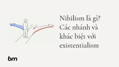 Minh họa cho Nihilism là gì? Các nhánh và khác biệt với existentialism: Một nhân vật đứng trước ngã ba tối giản: một lối đi tan vào khoảng trống, hai lối còn lại tách theo các hướng khác nhau, gợi những nhánh tư tưởng và sự phân biệt giữa chúng.
