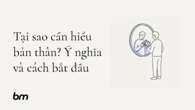 Minh họa cho Tại sao cần hiểu bản thân? Ý nghĩa và cách bắt đầu: Một người dừng lại trước chiếc gương tròn, nơi phản chiếu hình dáng họ đang cầm một chiếc la bàn: ẩn dụ cho việc nhìn vào bên trong để định hướng lựa chọn.