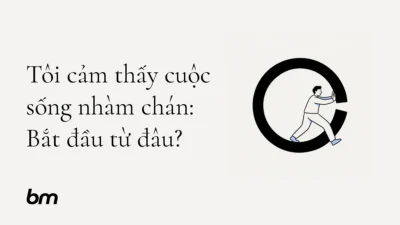 Minh họa cho Tôi cảm thấy cuộc sống nhàm chán: Bắt đầu từ đâu?: Một người đứng trước một vòng tròn đen khép kín biểu thị nhịp sống lặp lại, đưa tay mở một khe nhỏ để bước ra; cảnh tối giản, không có chữ.