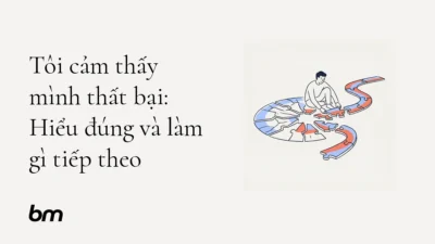 Minh họa cho Tôi cảm thấy mình thất bại: Hiểu đúng và làm gì tiếp theo: Một người ngồi trước một vòng tròn nứt trên mặt đất, đặt từng mảnh nứt lại để tạo thành lối đi tiếp về phía trước.